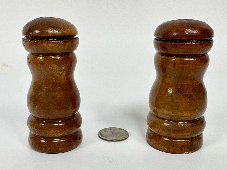 Vintage Wooden Hawaii Aloha Salt & Pepper Shakers 3.5H [Photo 5]