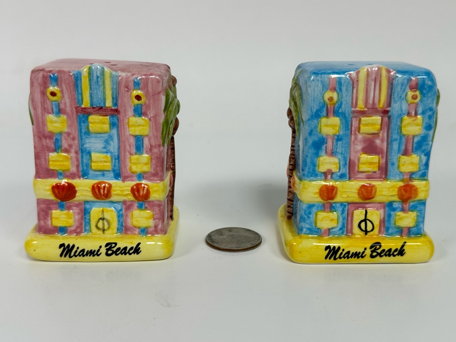 Miami Beach Art Deco Building Salt & Pepper Shakers 3H [Photo 4]