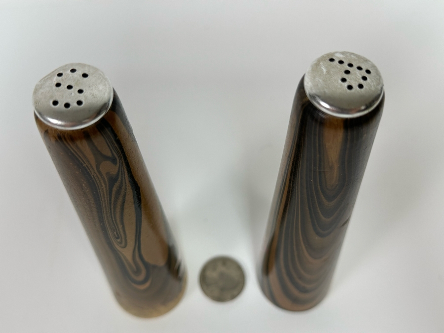 Vintage Wooden Florida Flamingo Salt & Pepper Shakers 6.5H [Photo 7]