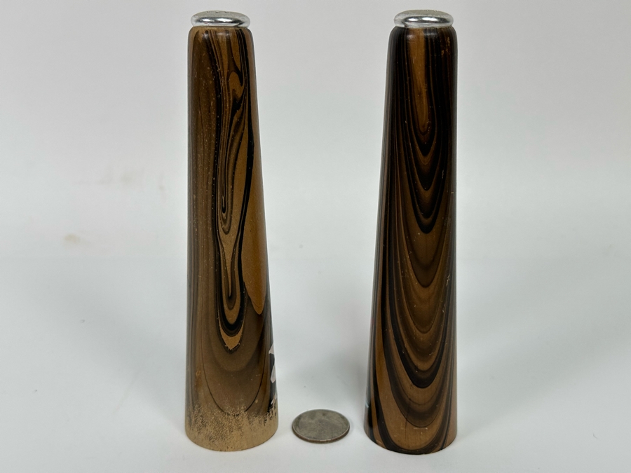 Vintage Wooden Florida Flamingo Salt & Pepper Shakers 6.5H [Photo 6]