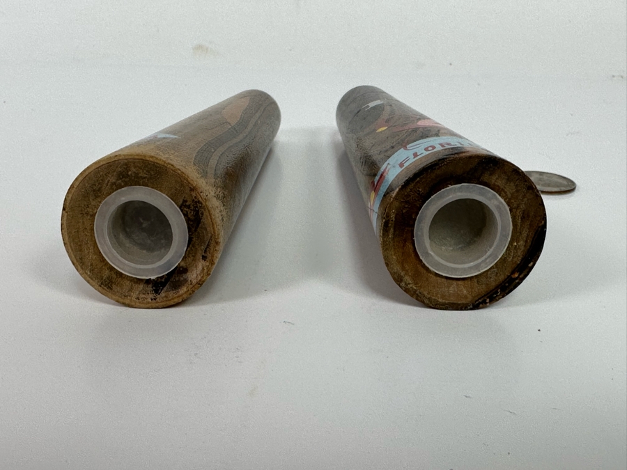 Vintage Wooden Florida Flamingo Salt & Pepper Shakers 6.5H [Photo 8]