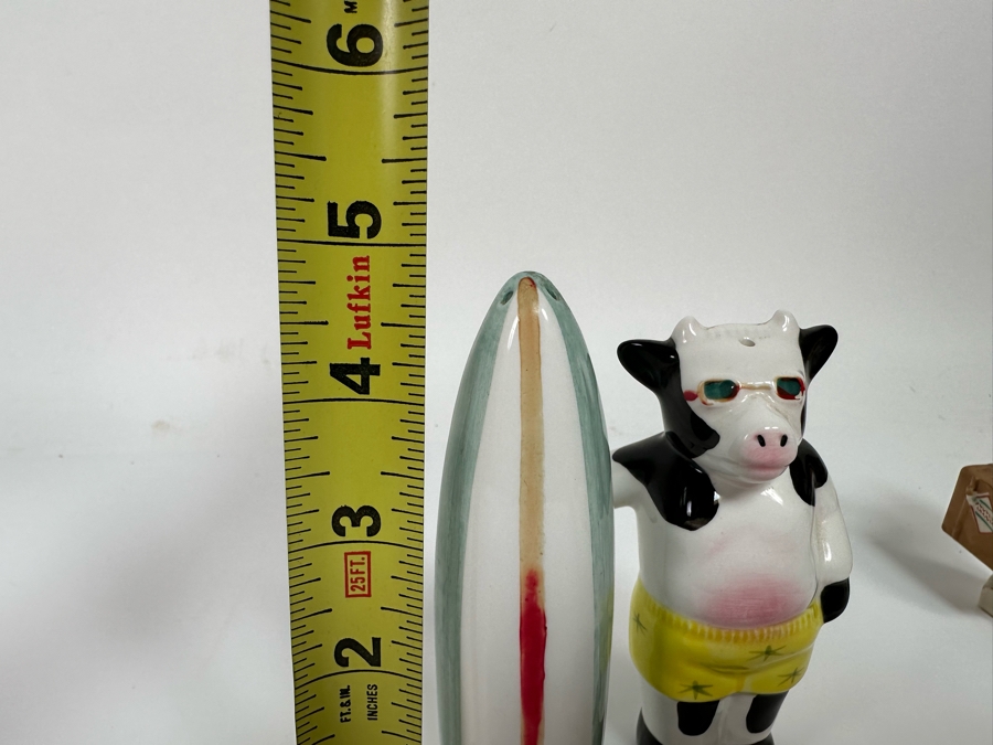 Surfing Cow Salt & Pepper Shakers 5H [Photo 7]