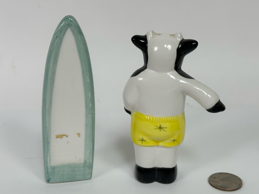 Surfing Cow Salt & Pepper Shakers 5H [Photo 5]