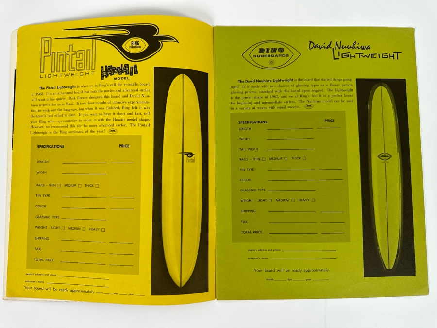 Rare Vintage 1968 Bing Surfboards Product Catalog 8.5 X 11 [Photo 6]