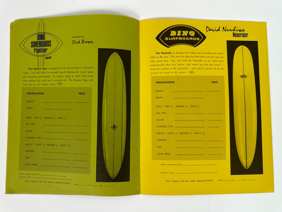 Rare Vintage 1968 Bing Surfboards Product Catalog 8.5 X 11 [Photo 16]
