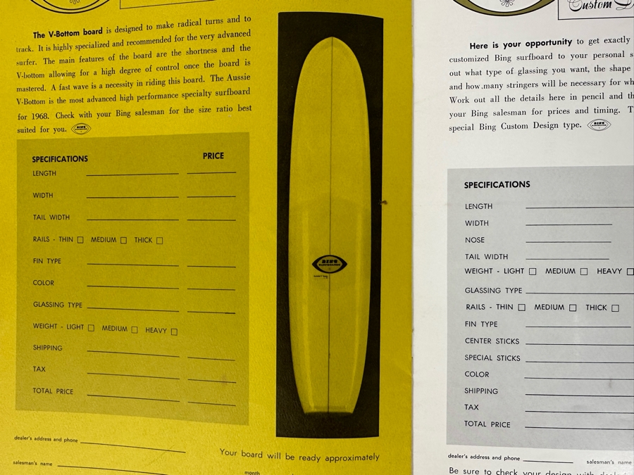 Rare Vintage 1968 Bing Surfboards Product Catalog 8.5 X 11 [Photo 20]