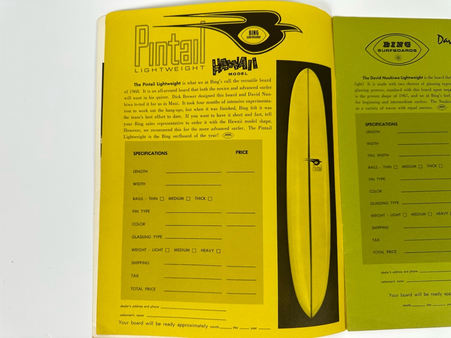Rare Vintage 1968 Bing Surfboards Product Catalog 8.5 X 11 [Photo 7]