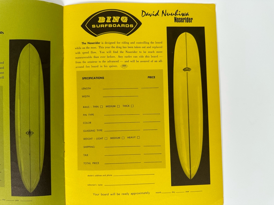 Rare Vintage 1968 Bing Surfboards Product Catalog 8.5 X 11 [Photo 18]