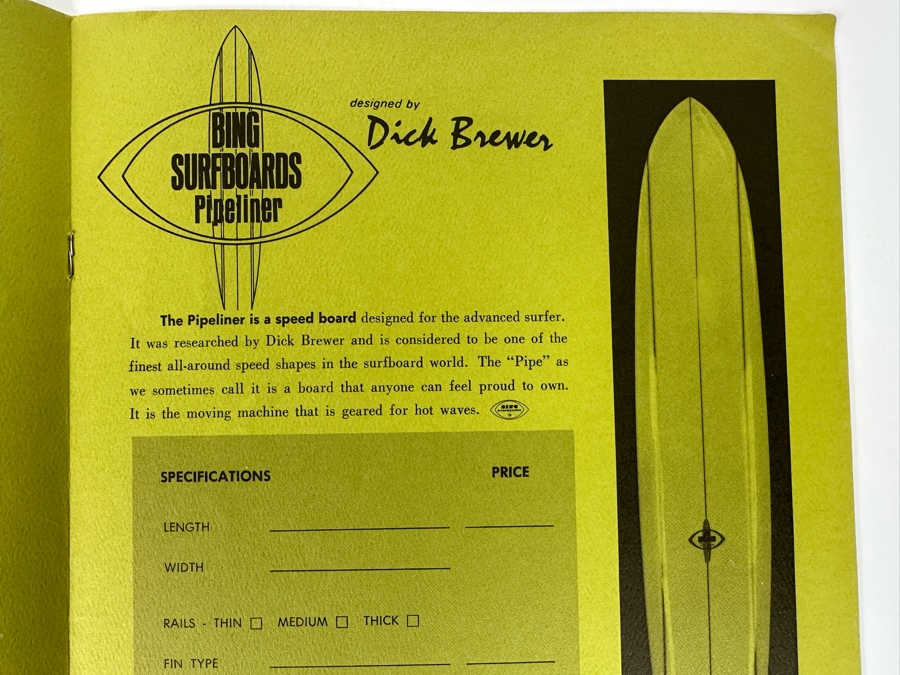 Rare Vintage 1968 Bing Surfboards Product Catalog 8.5 X 11 [Photo 14]