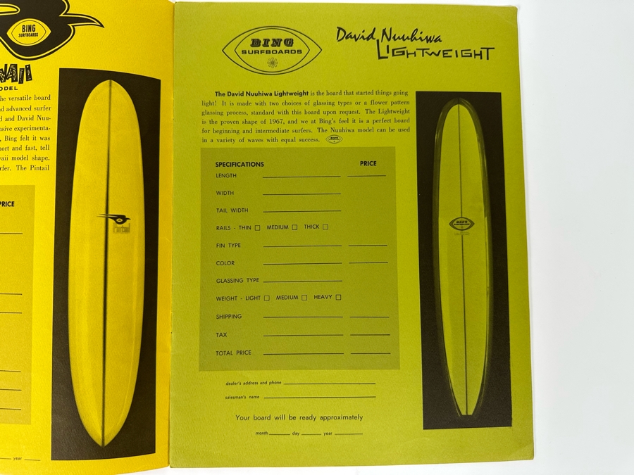 Rare Vintage 1968 Bing Surfboards Product Catalog 8.5 X 11 [Photo 10]