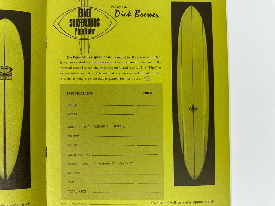 Rare Vintage 1968 Bing Surfboards Product Catalog 8.5 X 11 [Photo 15]