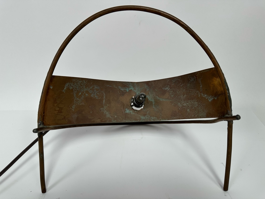 Cindy Hirt Original Custom Designer Metal And Art Glass Fish Sculpture With Lighted Stand Beach Decor 17W X 8D X 13.5H [Photo 8]