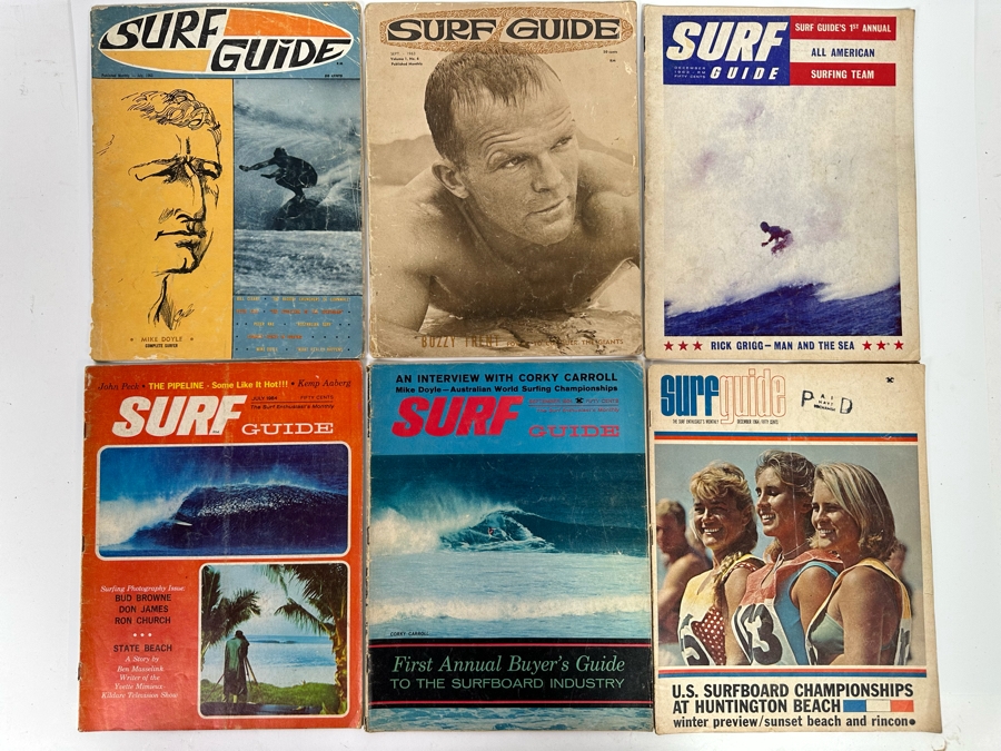Six Vintage Surf Guide Magazines From July 1963 - December 1964 [Photo 3]