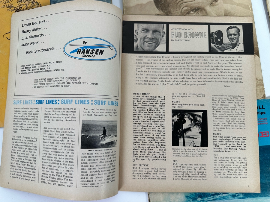 Six Vintage Surf Guide Magazines From July 1963 - December 1964 [Photo 23]
