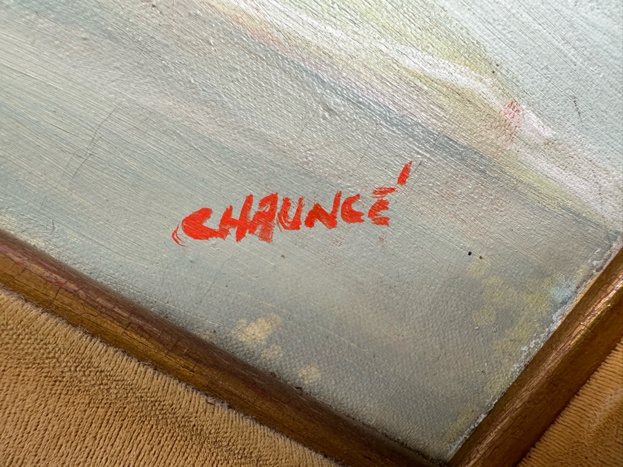 Chaunce M. Holt (C. M. Holt) Original Ocean Waves Swell Painting On Canvas 36 X  24 Framed 44 X 32 [Photo 9]