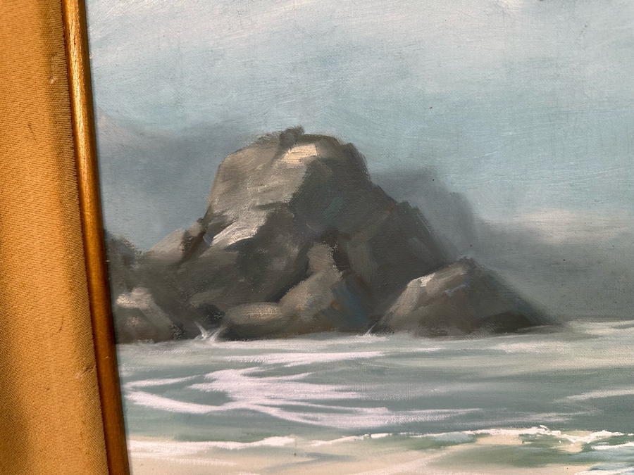 Chaunce M. Holt (C. M. Holt) Original Ocean Waves Swell Painting On Canvas 36 X  24 Framed 44 X 32 [Photo 7]