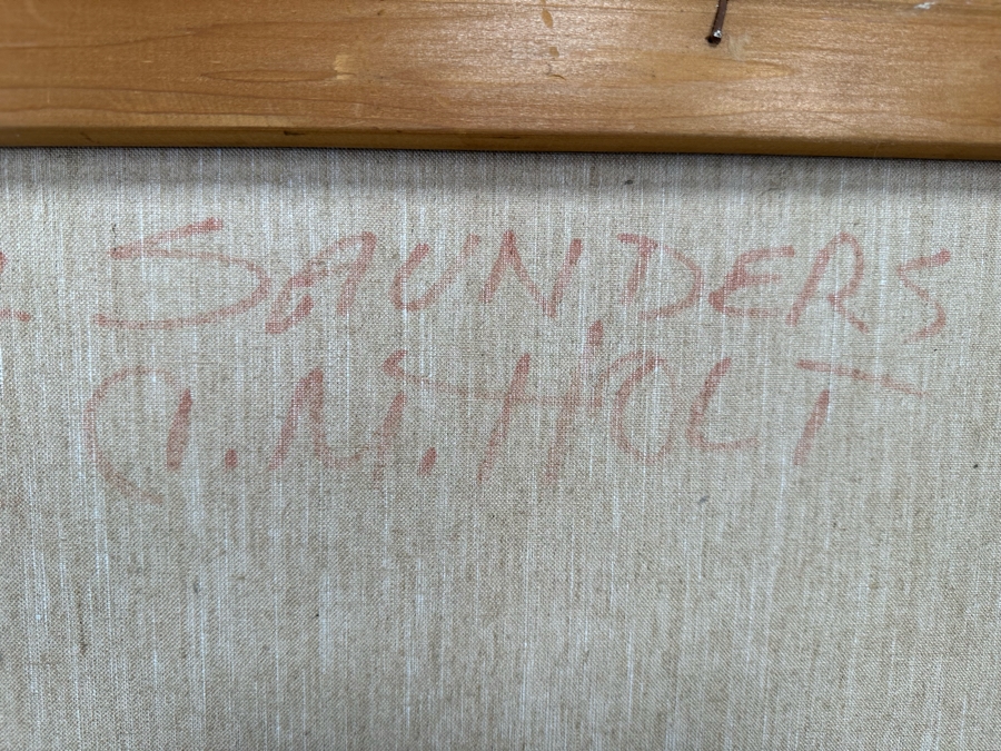 Chaunce M. Holt (C. M. Holt) Original Ocean Waves Swell Painting On Canvas 36 X  24 Framed 44 X 32 [Photo 17]