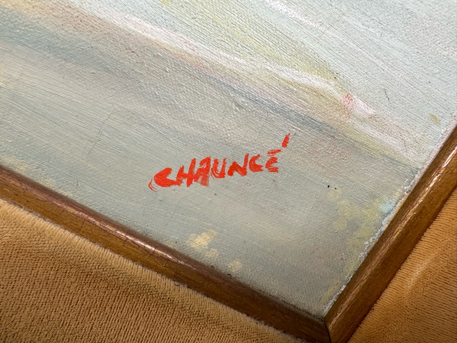 Chaunce M. Holt (C. M. Holt) Original Ocean Waves Swell Painting On Canvas 36 X  24 Framed 44 X 32 [Photo 10]