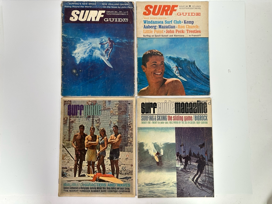Four Vintage Surf Guide Magazines From February 1964 - March 1965 [Photo 2]