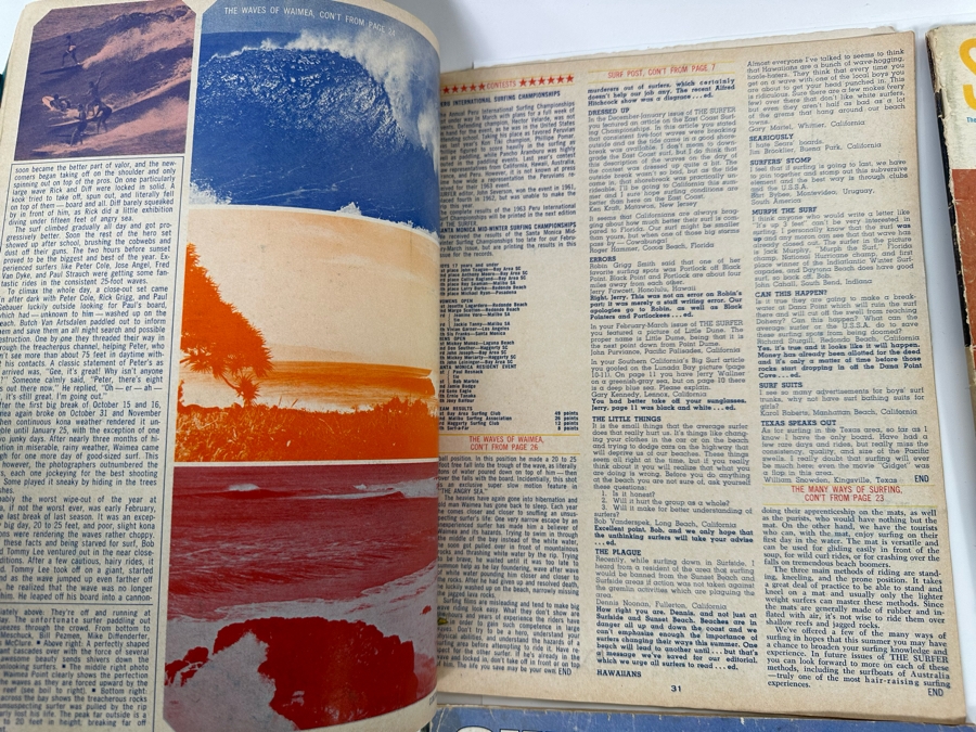 Eight Vintage Surfer Magazines From April-May Volume 4 - Volume 13 No. 3 [Photo 20]