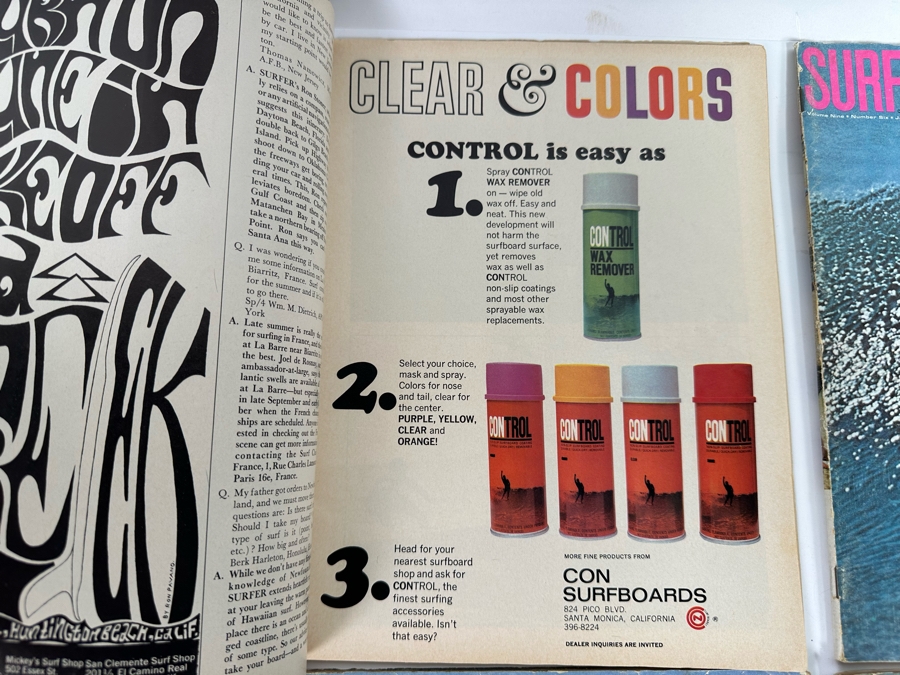 Eight Vintage Surfer Magazines From April-May Volume 4 - Volume 13 No. 3 [Photo 28]