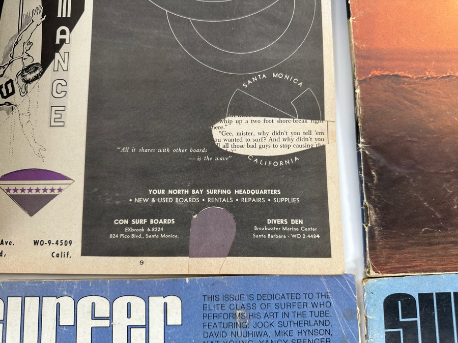 Eight Vintage Surfer Magazines From April-May Volume 4 - Volume 13 No. 3 [Photo 23]