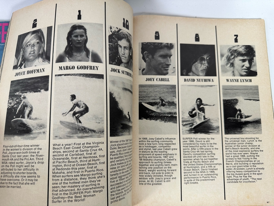 Eight Vintage Surfer Magazines From April-May Volume 4 - Volume 13 No. 3 [Photo 33]