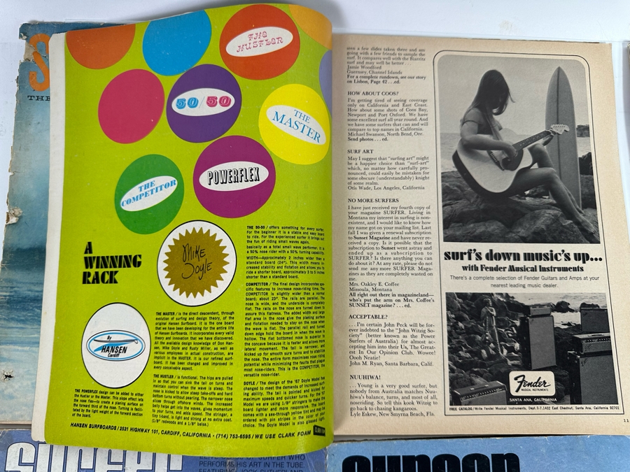 Eight Vintage Surfer Magazines From April-May Volume 4 - Volume 13 No. 3 [Photo 29]