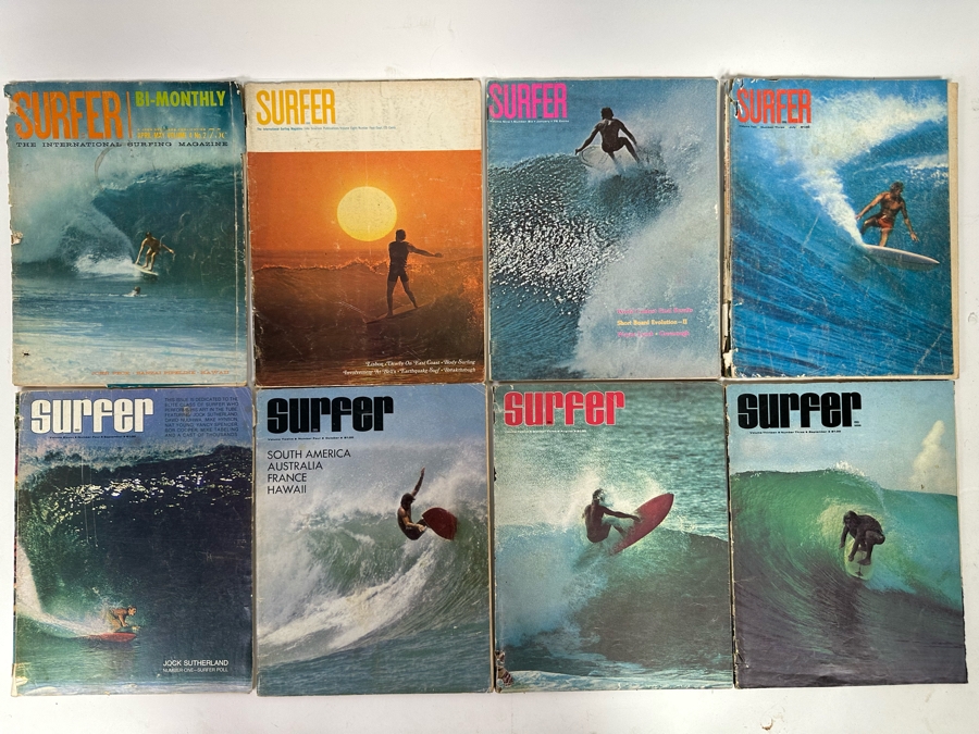 Eight Vintage Surfer Magazines From April-May Volume 4 - Volume 13 No. 3 [Photo 2]