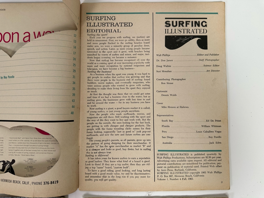 Surfing Yearbook 1963 And Three Surfing Illustrated Magazines (Walt Phillips) 1963, 1965 And 1973 [Photo 8]
