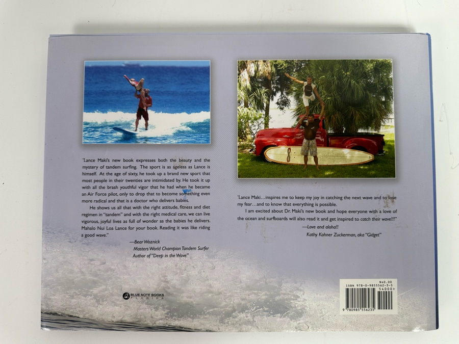 Autographed Hardcover Surfing Book Takes Two To Tandem - A Tribute To The Sport Of Tandem Surfing Signed By Lance Maki [Photo 7]