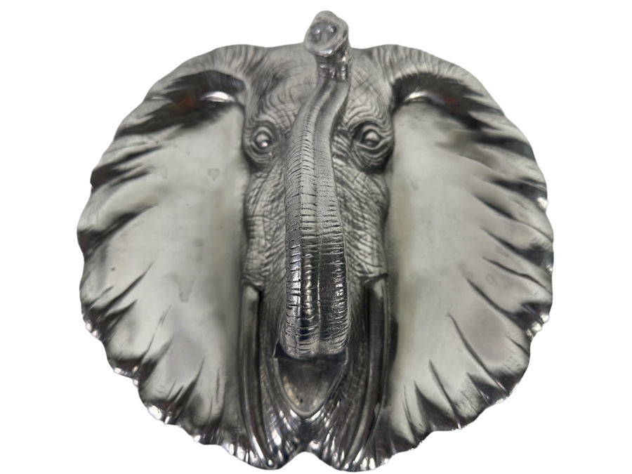 Vintage 1987 Arthur Court Elephant Handled Divided Dish 11.5W X 11D X 5H [Photo 1]
