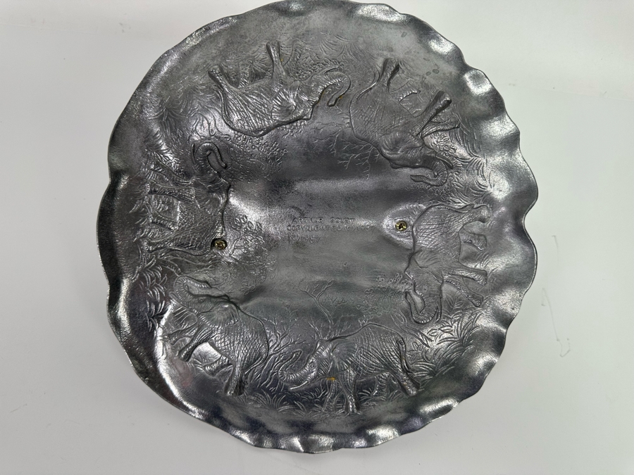 Vintage 1987 Arthur Court Elephant Handled Divided Dish 11.5W X 11D X 5H [Photo 6]