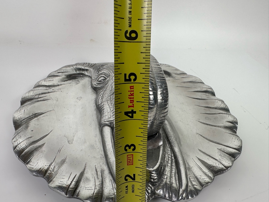 Vintage 1987 Arthur Court Elephant Handled Divided Dish 11.5W X 11D X 5H [Photo 9]