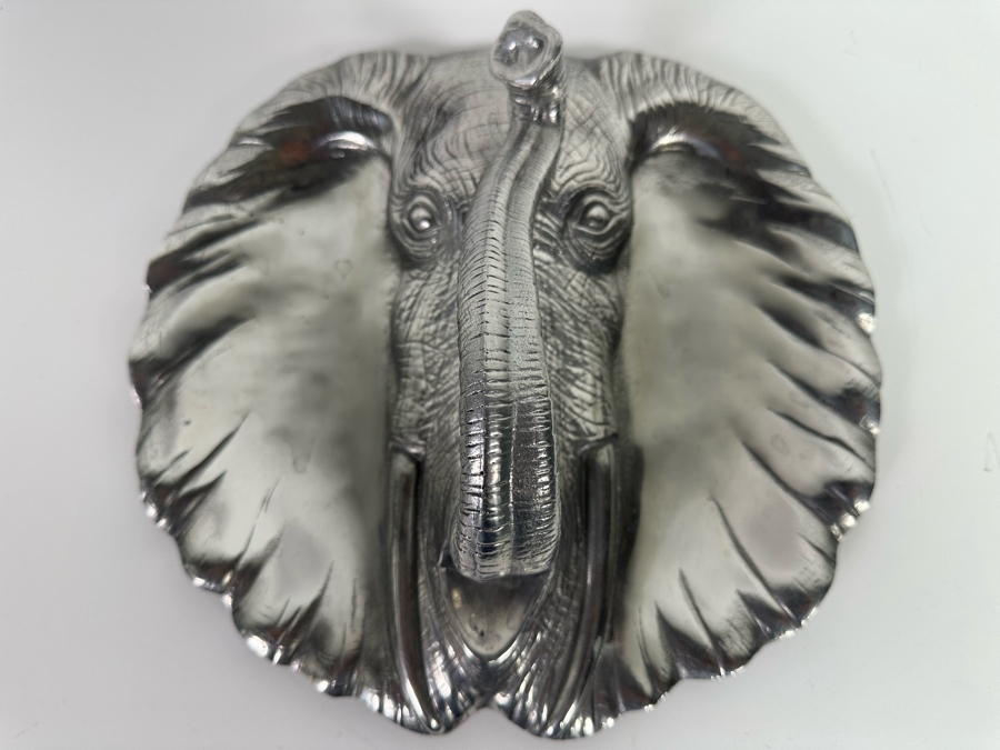 Vintage 1987 Arthur Court Elephant Handled Divided Dish 11.5W X 11D X 5H [Photo 3]