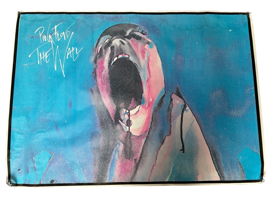 Gerald Scarfe Large Vintage Pink Floyd The Wall Screaming Head Rock Poster 57.5 X 40.5