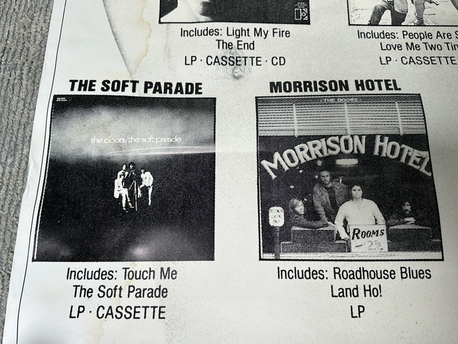 The Doors Wea Records Warner Communications Co LP / Cassette / CD Albums Promotional Rock Poster 38 X 53 [Photo 5]