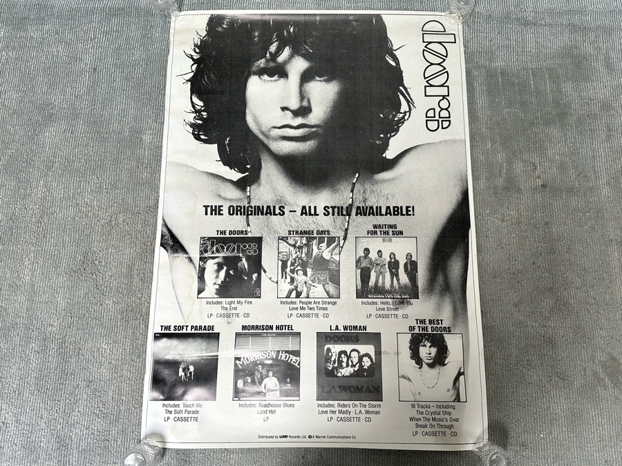 The Doors Wea Records Warner Communications Co LP / Cassette / CD Albums Promotional Rock Poster 38 X 53 [Photo 3]