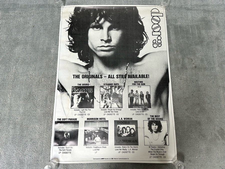 The Doors Wea Records Warner Communications Co LP / Cassette / CD Albums Promotional Rock Poster 38 X 53 [Photo 2]