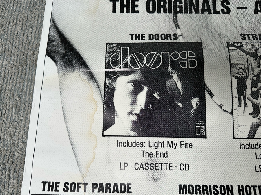 The Doors Wea Records Warner Communications Co LP / Cassette / CD Albums Promotional Rock Poster 38 X 53 [Photo 8]