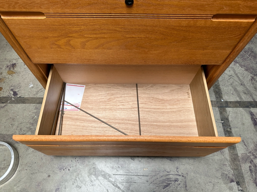 Solid Wood 2-Tier Filing Cabinet 34W X 20D X 29H [Photo 4]