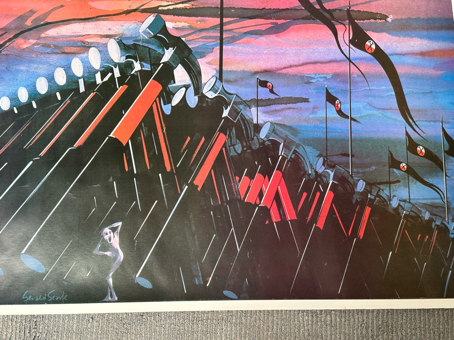 Gerald Scarfe Large Vintage Pink Floyd The Wall Rock Poster 53 X 38 [Photo 6]
