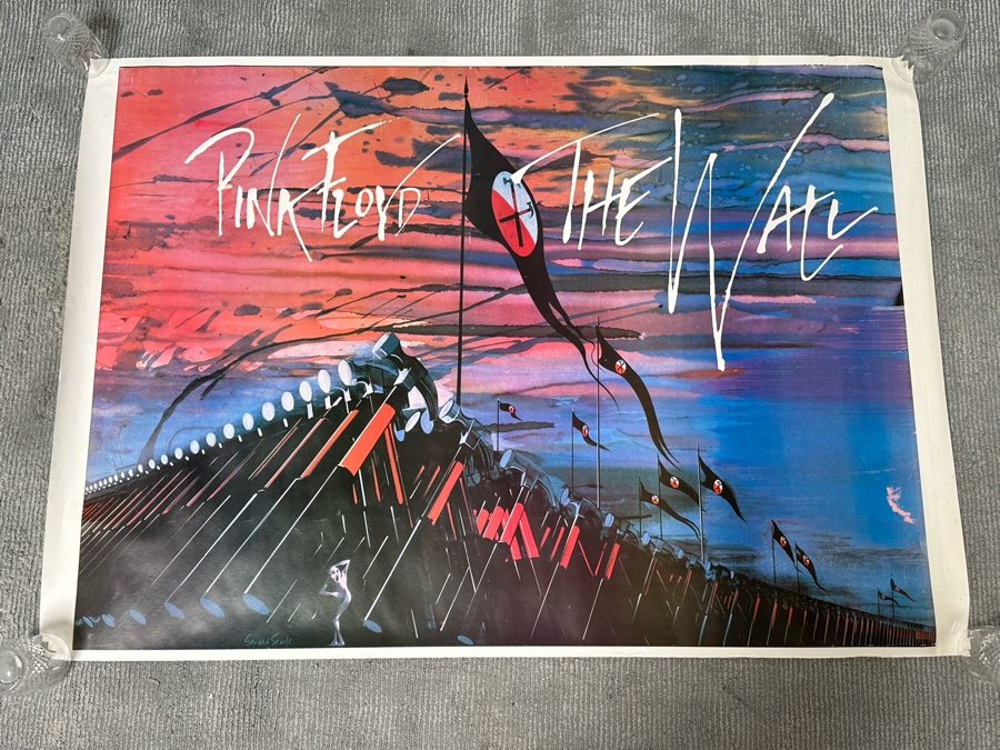 Gerald Scarfe Large Vintage Pink Floyd The Wall Rock Poster 53 X 38 [Photo 12]