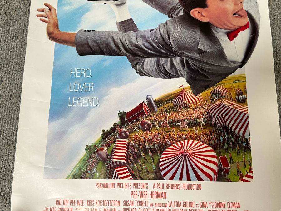 Big Top Pee Wee Pee-Wee Herman Movie Poster 27W X 40.5H [Photo 6]