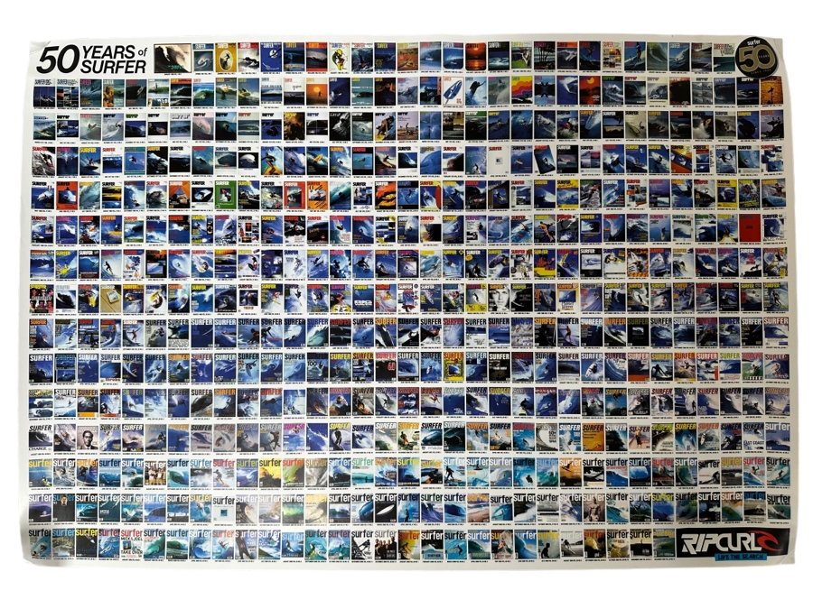50 Years Of Surfer Magazine Poster 29.5 X 20.5