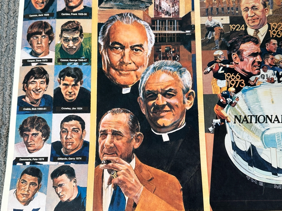 100 Years Fighting Irish Notre Dame Football 1887-1987 24 X 35 [Photo 12]