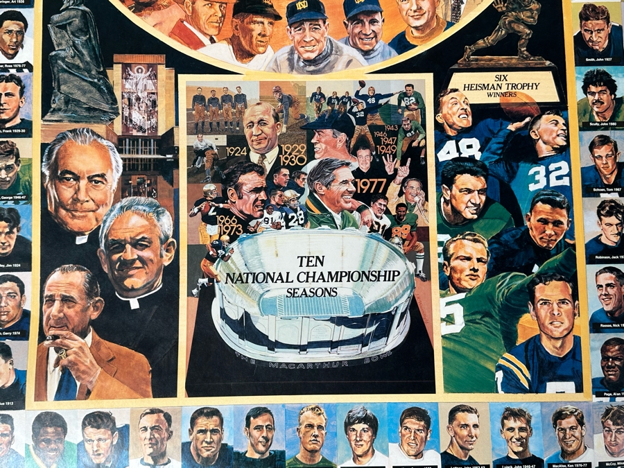 100 Years Fighting Irish Notre Dame Football 1887-1987 24 X 35 [Photo 7]