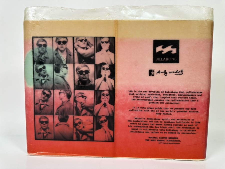 Andy Warhol 'I Came Out Of The Womb On A Surfboard' Billabong LAB Artist Collaboration 1st In Series Surfboard Section Promotion 17W X 2.5D X 13H [Photo 8]