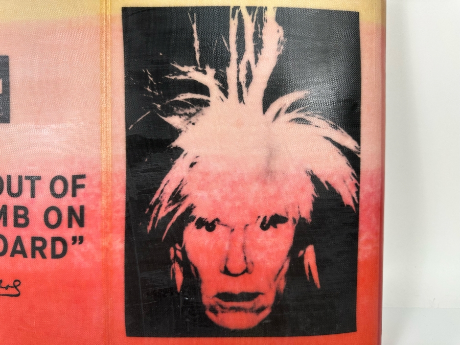 Andy Warhol 'I Came Out Of The Womb On A Surfboard' Billabong LAB Artist Collaboration 1st In Series Surfboard Section Promotion 17W X 2.5D X 13H [Photo 5]