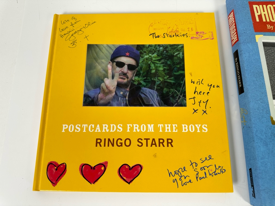 Pair Of Ringo Starr Hardcover Books: Postcards From The Boys And Photograph By Ringo Starr [Photo 3]